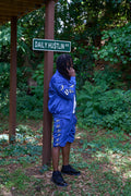 Blue Just Hustle Windbreaker Set