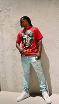 Red Just Hustle Tee