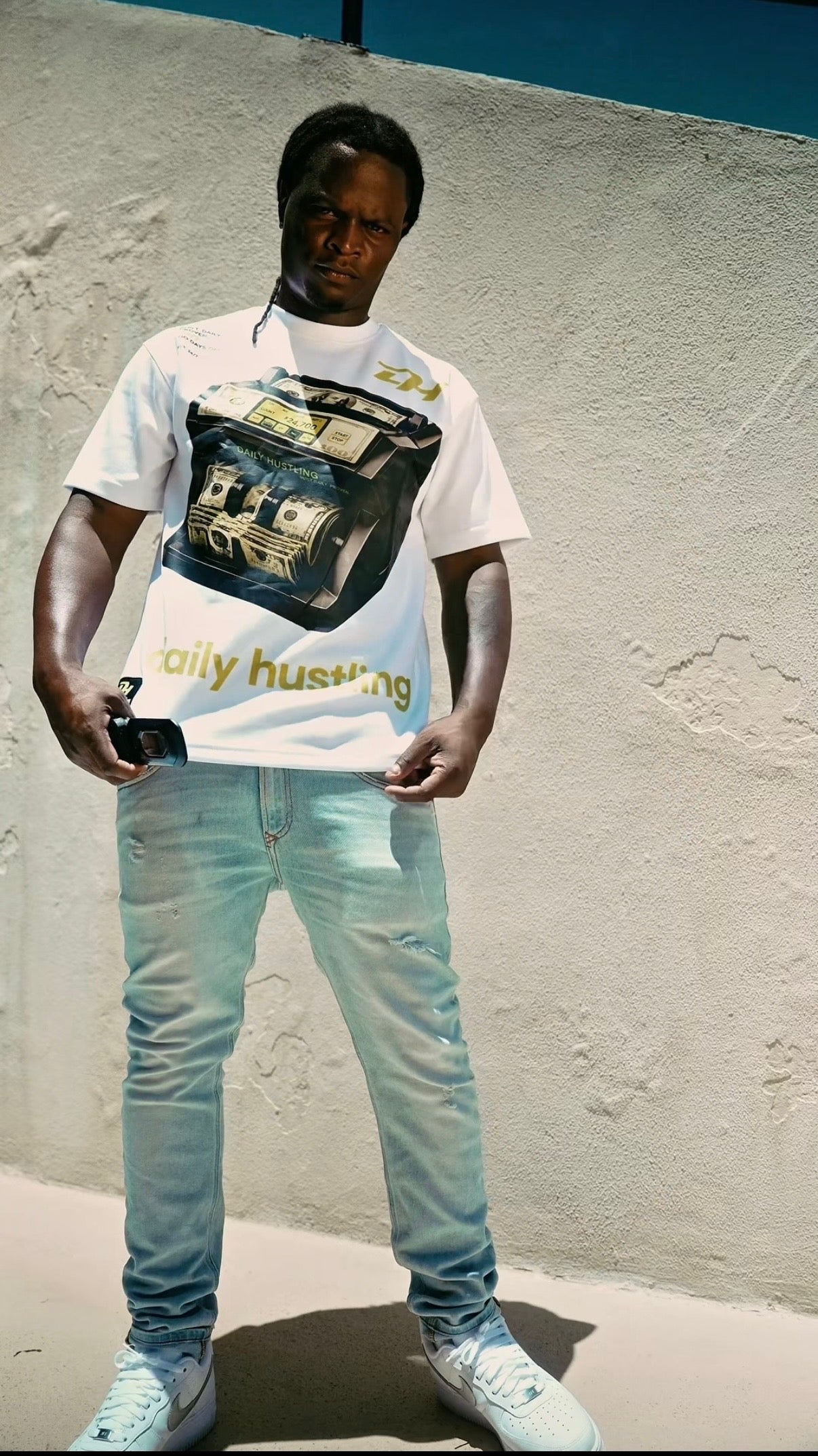 White Money Counter Tee